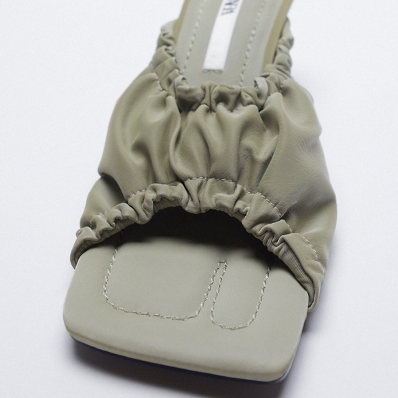ZARA BNWT Ruched Heeled Sandals US Size 6 - Picture 5 of 7